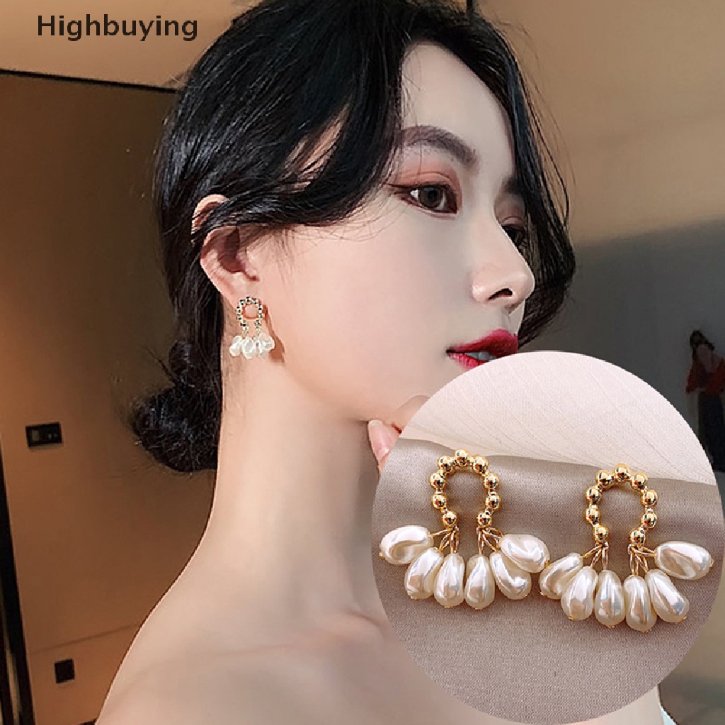 Hbid 1pasang Kepribadian Fashion Baroque Pearl Pendant Earrings Perhiasan Hadiah Pesta Untuk Wanita Glory