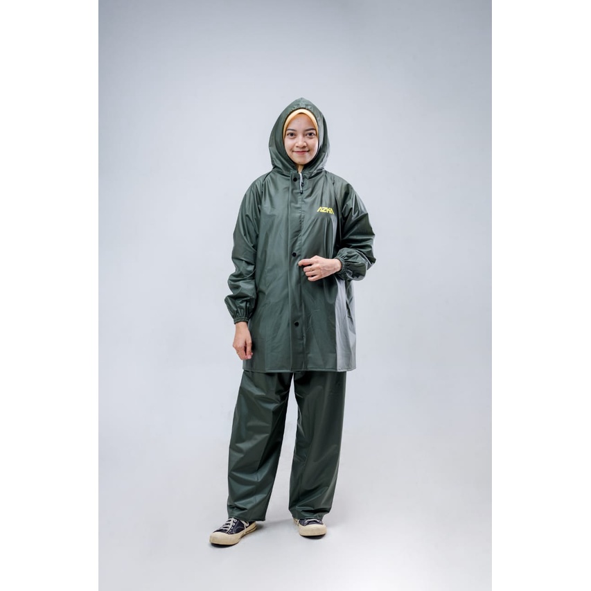 RAINCOAT, JAS HUJAN PVC TEBAL MANTEL MOTOR ANTI REMBES By Azka X Modenaz