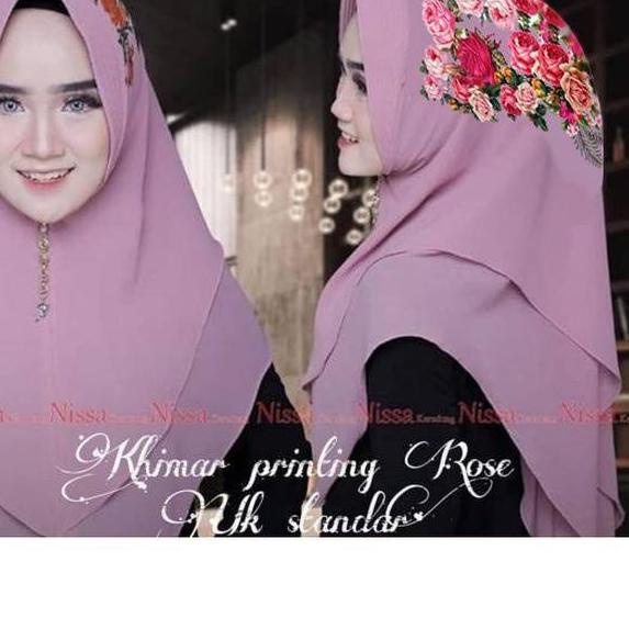 Diskon✔️hijab khimar printing khimar syari khimar 2 layer khimar pet khimar jumbo|KD5