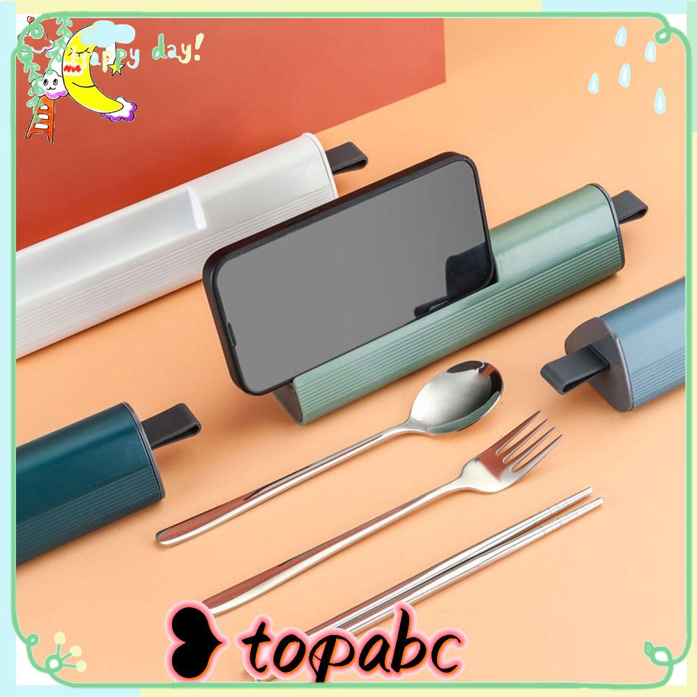 Top Cutlery Set Portable High Quality Travel Sendok Garpu Set Garpu Sendok Sumpit Peralatan Makan Set