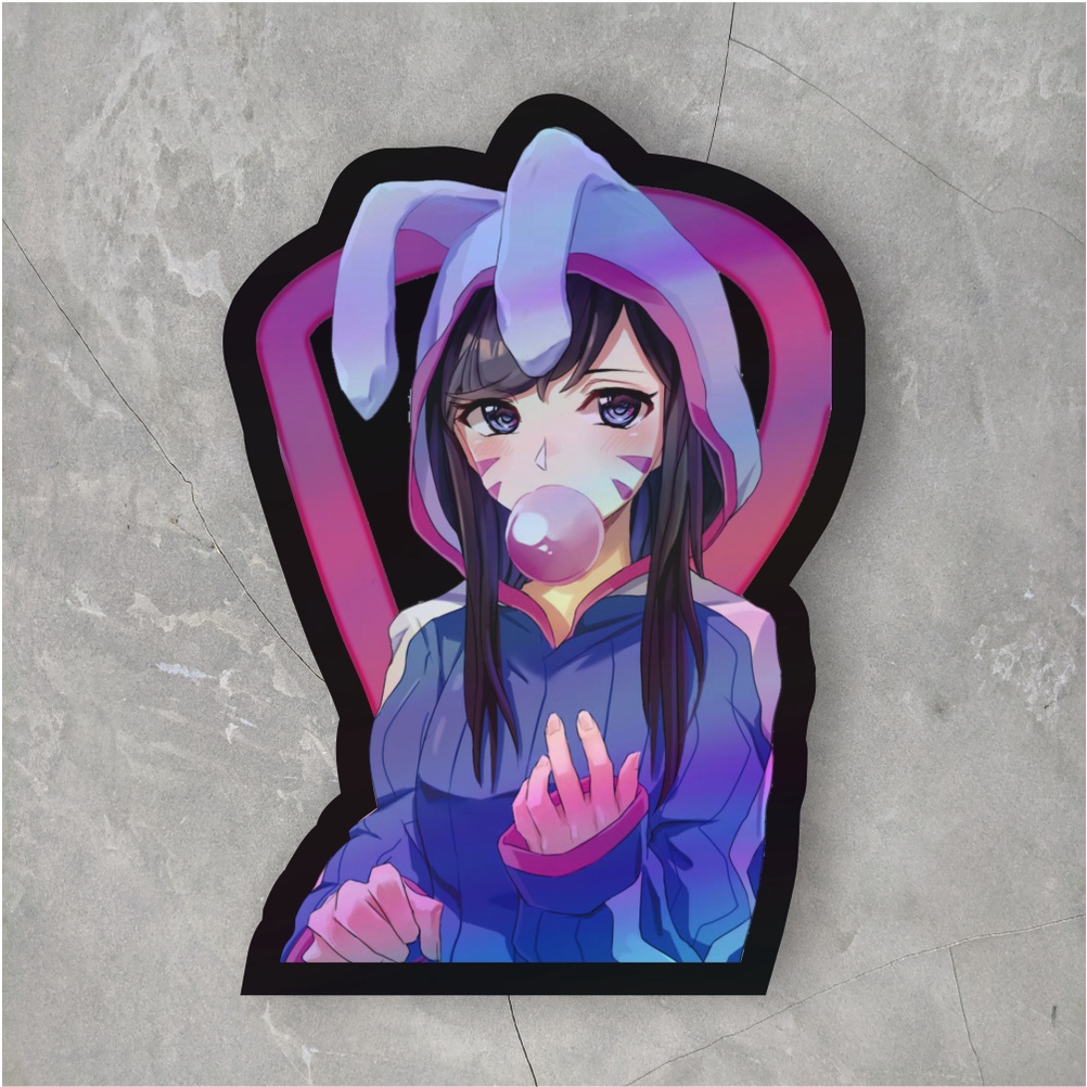 Sticker Hologram Anime | Sticker cutting Anime case hp & laptop ukuran +- 7 cm