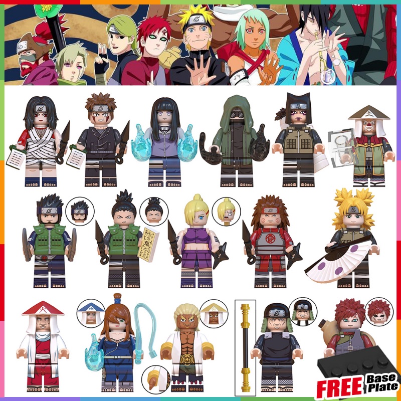 [New] Minifigures Naruto Raikage Temari Terumi Mei Onogi Mainan Hadiah Yamanaka Ino Angka Mini WM6110 WM6111