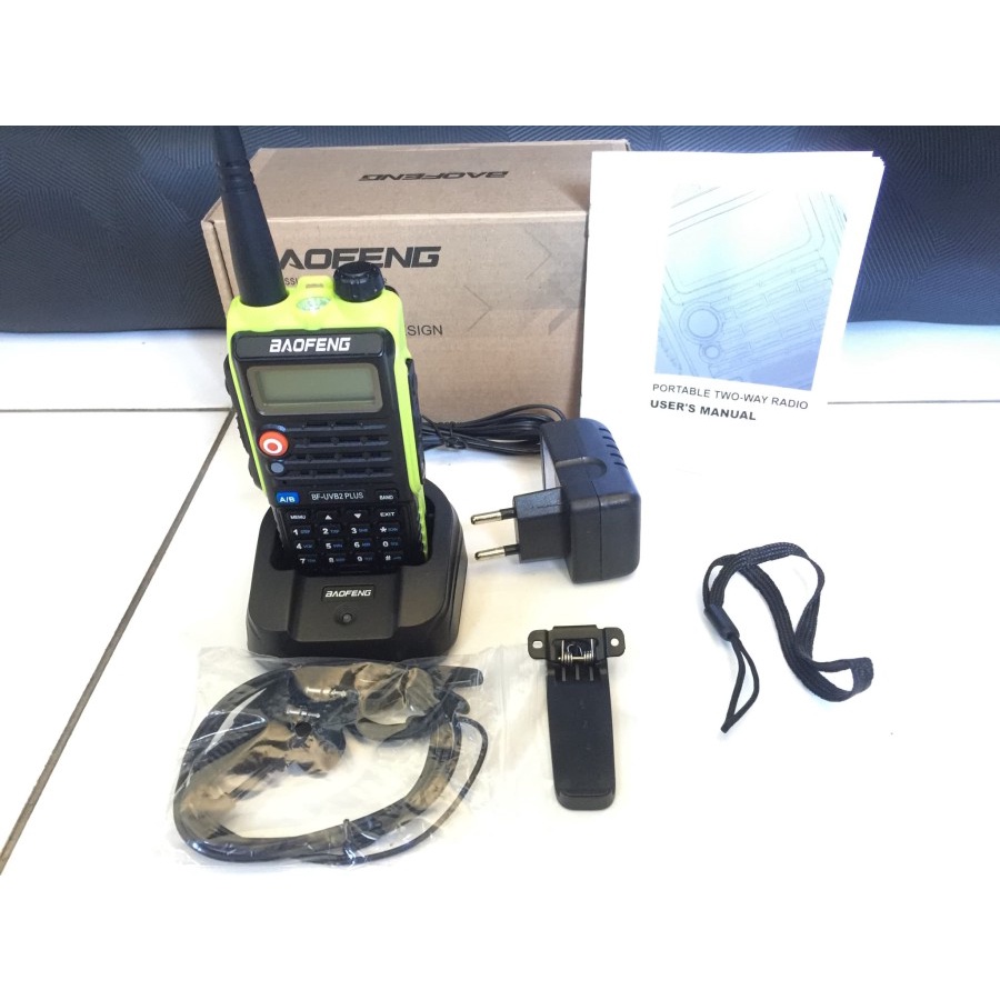 HT UVB2 Plus Baofeng BF-UVB2  BF-UVB2 Plus Abu 8 Watt 128CH UHF VHF  Diatas UV5R dan UV82  Free Handset original