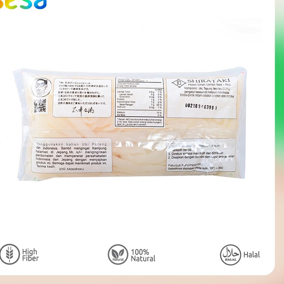 

Mr Ishii Fettuccine Konnyaku 200 g (Mie Shirataki Basah)