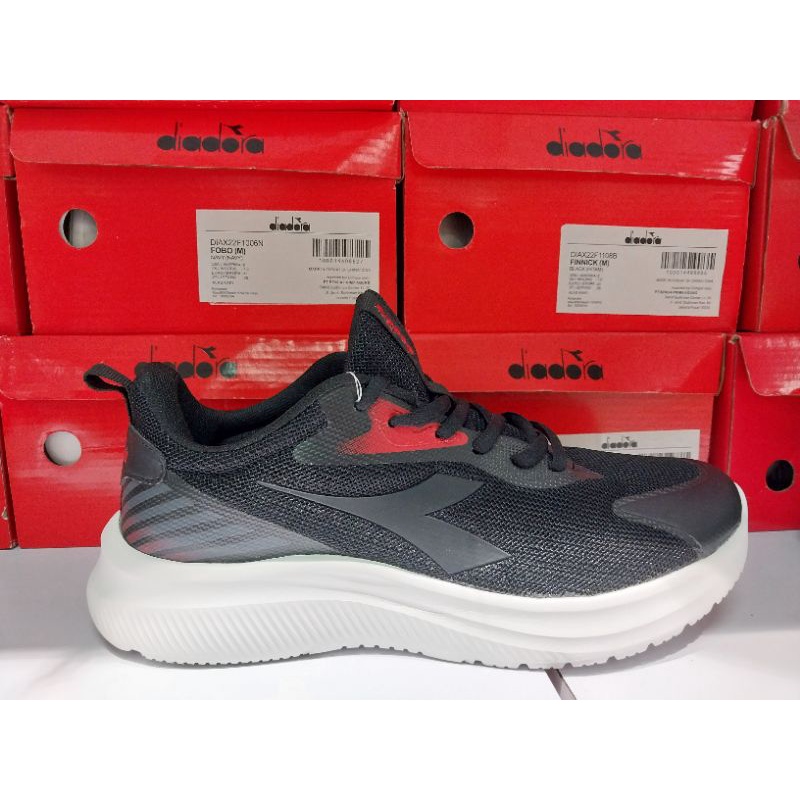 Diadora faca running shoes - dark grey - promo sepatu lari