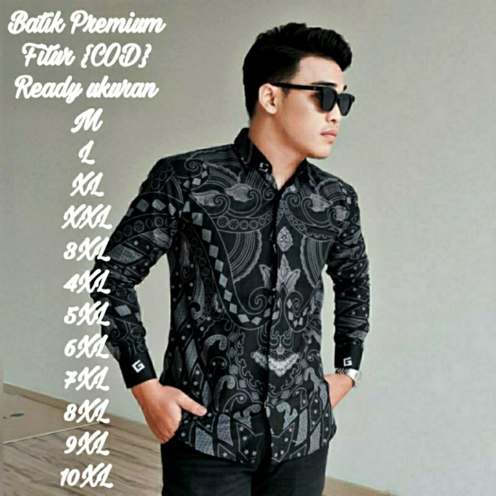 BATIK JUMBO M L XL XXL XXXL XXXXL XXXXXL XXXXXXL XXXXXXXL XXXXXXXXL XXXXXXXXXL XXXXXXXXXXL TERBARU KEMEJA BATIK PRIA LENGAN PANJANG TERBARU BATIK HITAM BATIK ABU