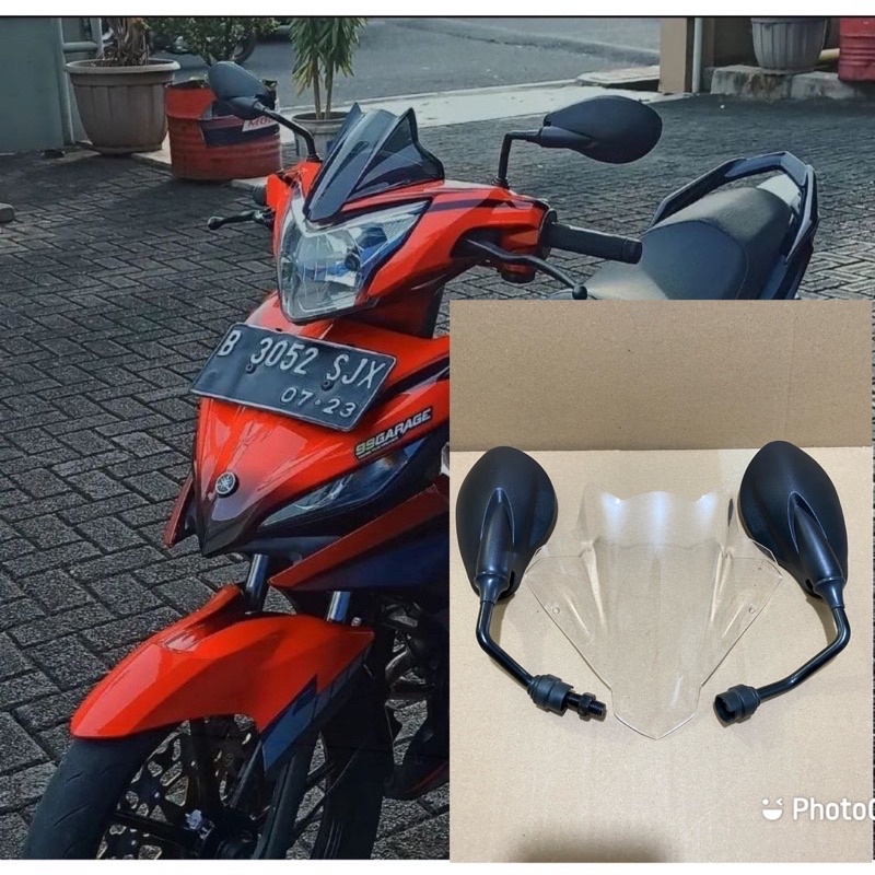 Paket spion x1 hitam plus visor jupiter mx old mx new mx king bening