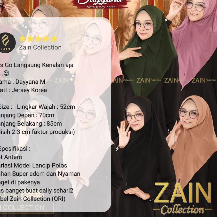 Best ス Krudung Instan Sehari hari Hijab Dayyana M Jilbab Zain Collection Hijab Instan 2022 kekinian 