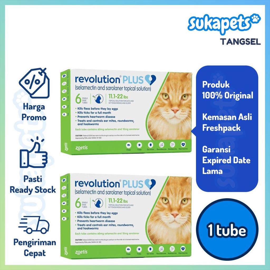 Revolution Plus Green Cat Obat Kutu Kucing 1ml 1 Tube