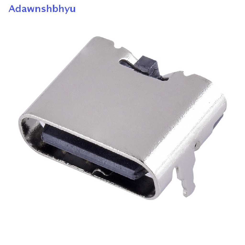 Adhyu 10Pcs 2pin Soket Konektor Micro USB Tipe C USB 3.1 Type-C Female Power Jack Dock Untuk Port Cas Ponsel ID