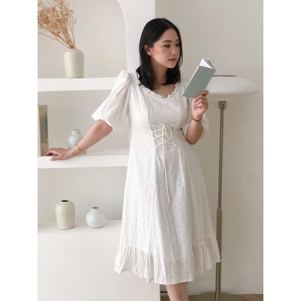 Celine Midi Dress | summer white dress