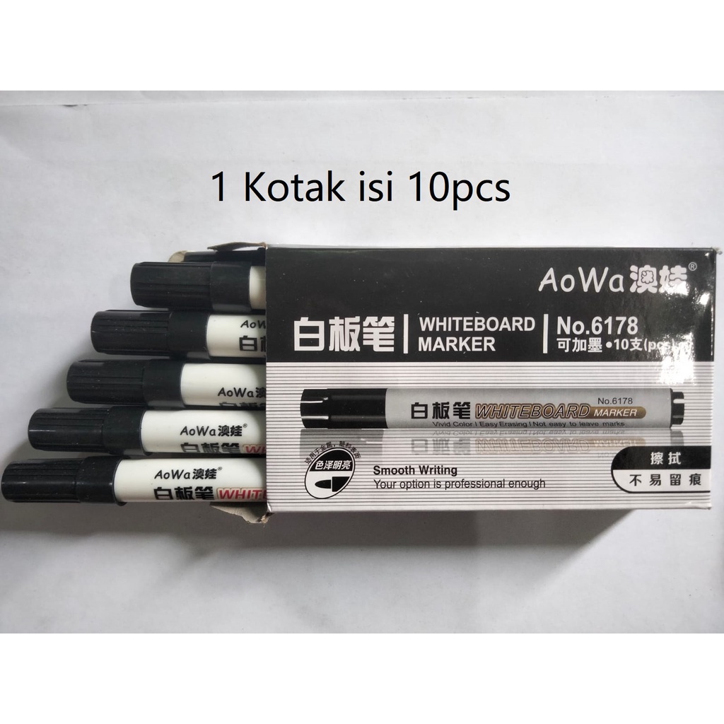 10pcs Spidol Whiteboard Papan Tulis Putih Per Kotak Bisa Dihapus OSM-ST0086