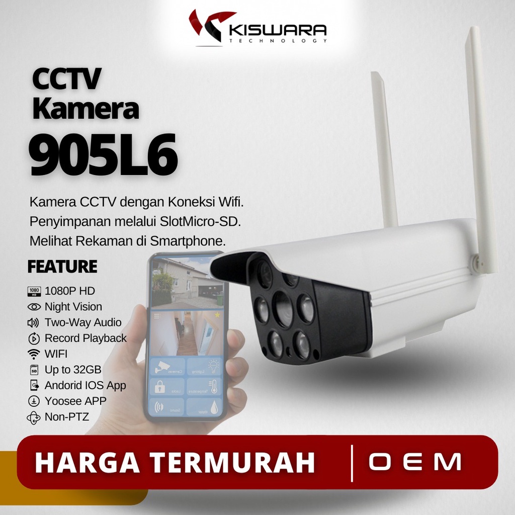 Smart Wifi IP Camera 1080P-2.0MP - 905L6 Outdoor [Yoosee] kiswarabandung