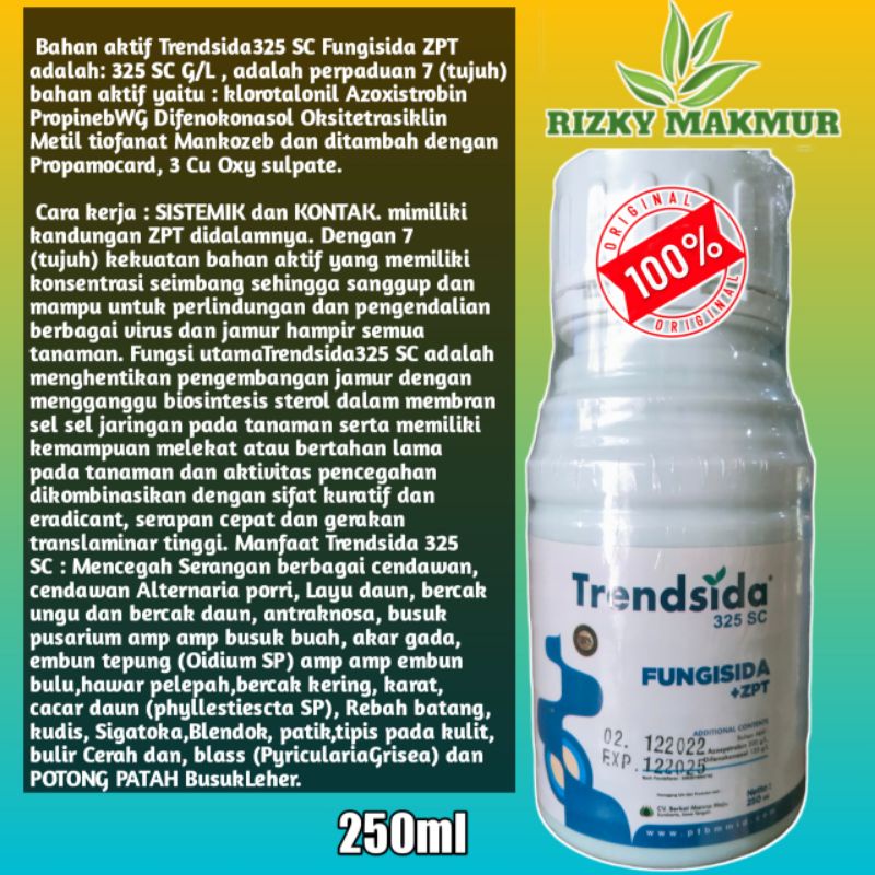 Trendsida 325 sc 250 ml bonus kaos selama stok masih ada