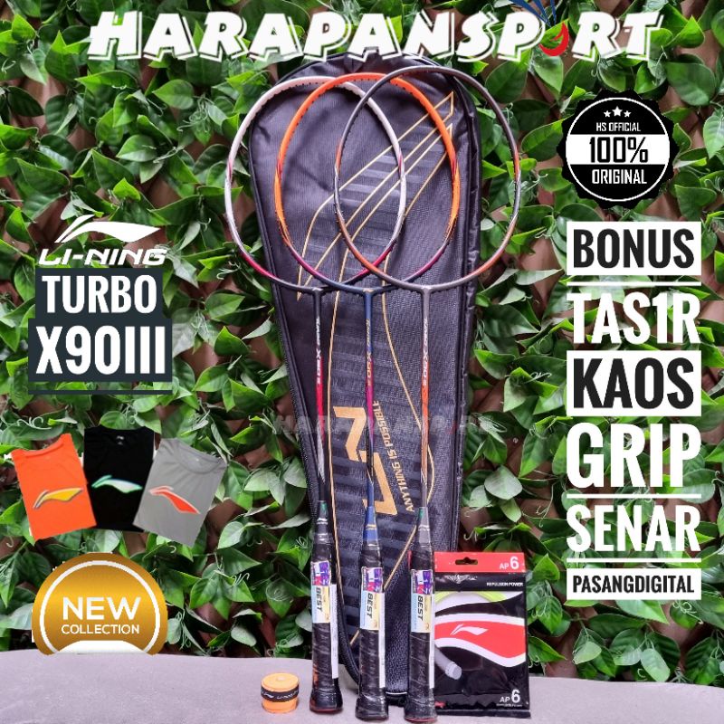 RAKET BADMINTON LINING TURBO X 90 III X90 TERBARU ORIGINAL 100%