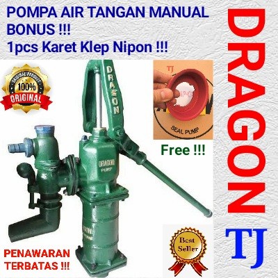 Pompa Dragon 1 Set - Pompa Air Tangan Manual Dragon Biru