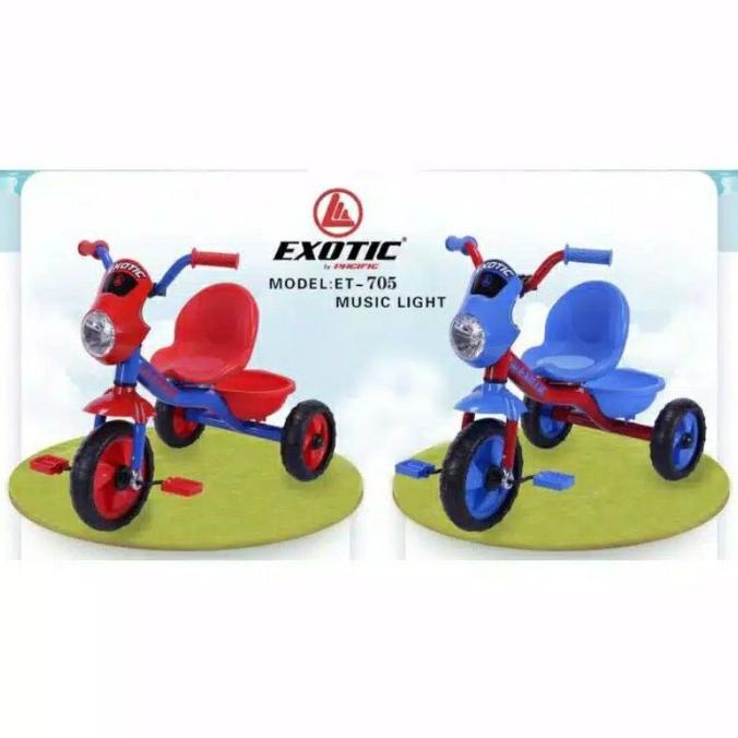 Sepeda Roda Tiga Exotix Et-705 / Sepeda Anak 1-3 Tahun #Original