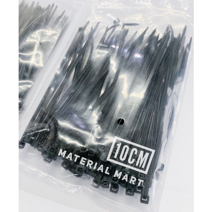 Kabel Ties Putih 10cm | Cable Ties | Kabel Tis Hitam 100mm 100 pcs | Material Mart