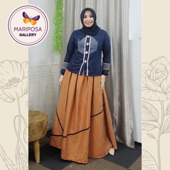BAJU ORI - Setelan Wanita Deura D285 / Setelan Rok Remaja / Setelan Rok Casual / Setelan Wanita Ori 