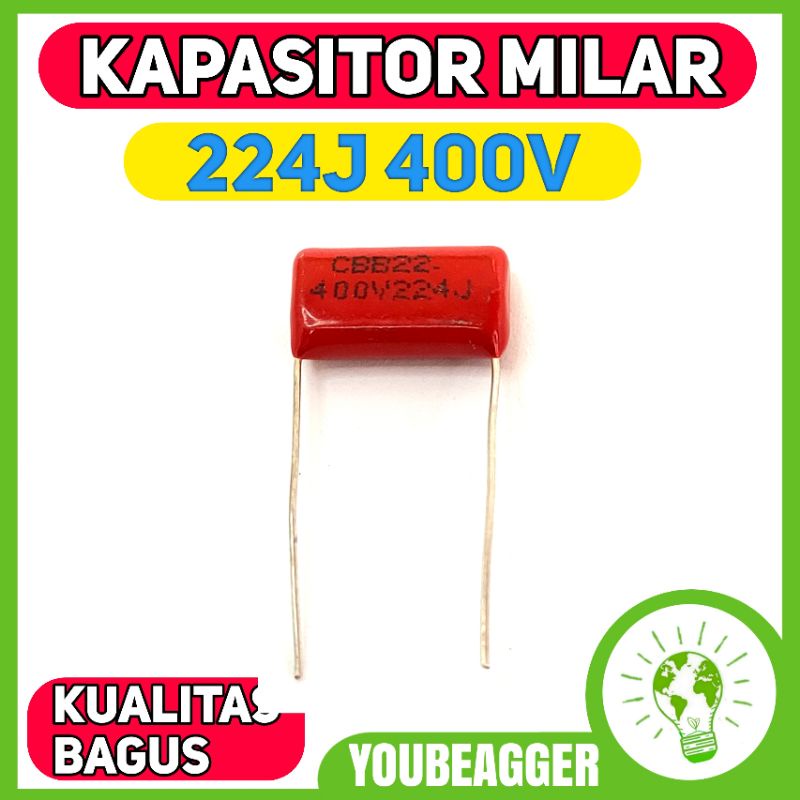 Kapasitor milar 224j 400v