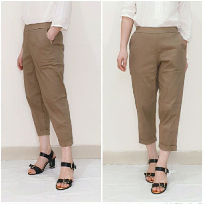 CELANA WANITA GIO PANTS//BAHAN KATUN KOMBAT STRETCH 7/9