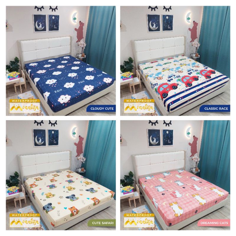 SPREI WATERPROOF 180X200 MONALISA / SPREI 180 WATERPROOF ANTI AIR MONALISA