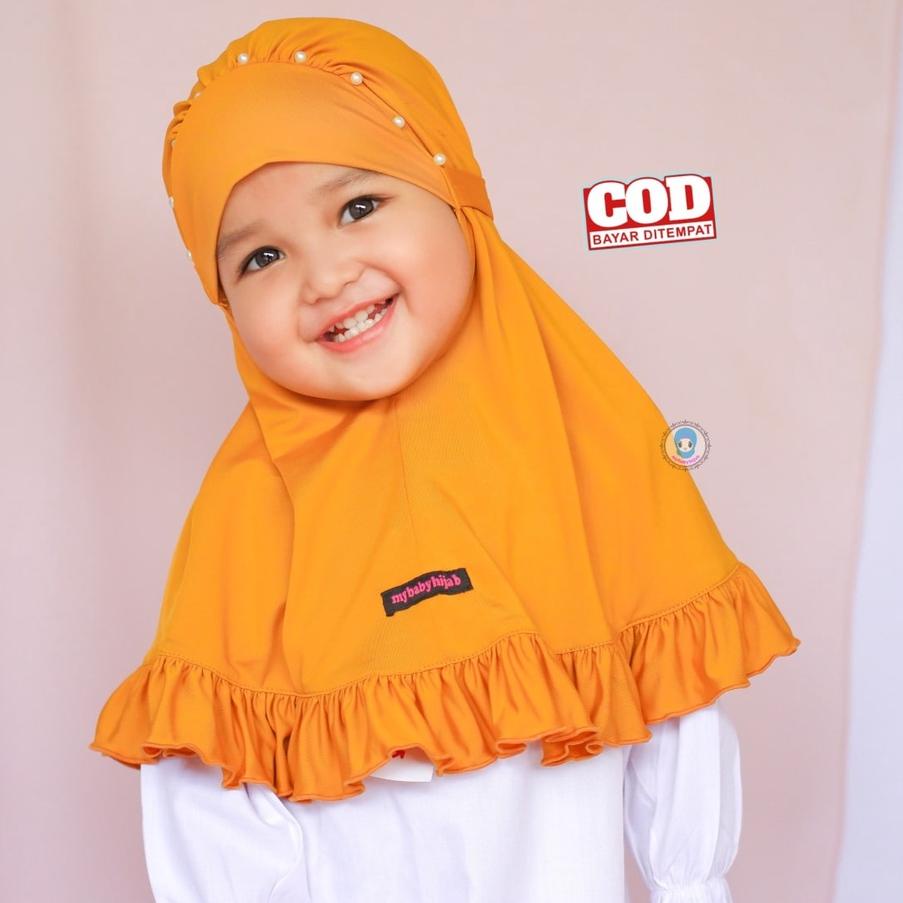 Big Sale  Kerudung Hijab Jilbab Bayi Perempuan Anak Baru Lahir born Lucu Model Mutiara Mybabyhijab