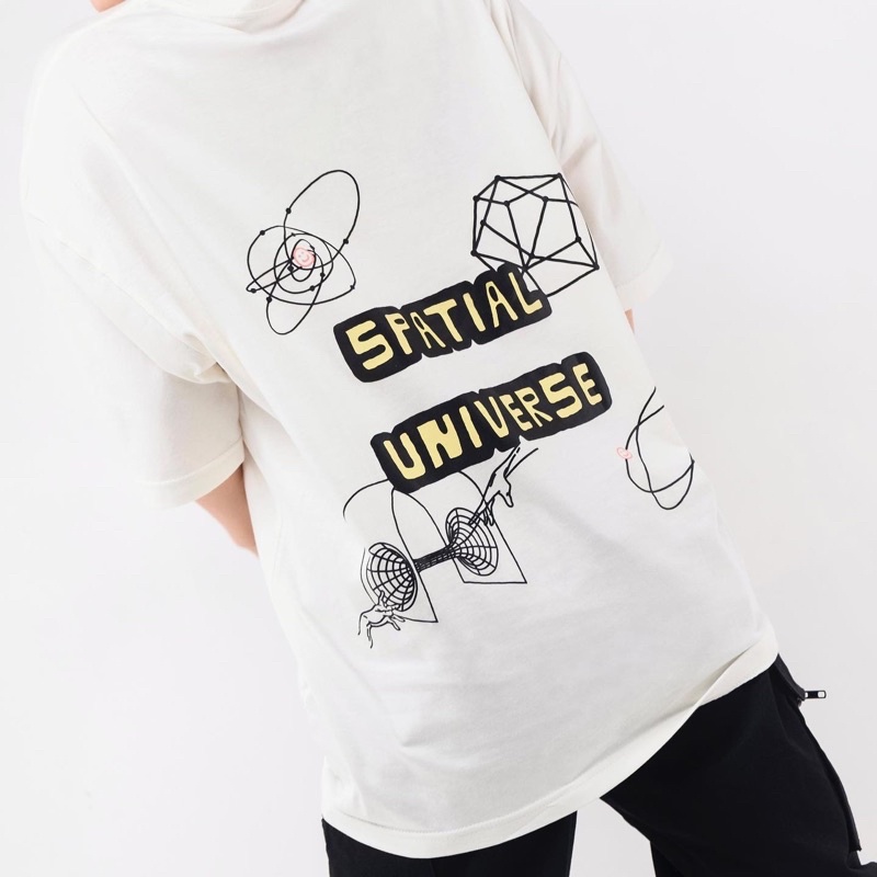 FAITH FADE LOTU - Spatial Universe Oversized Tee (Broken White)