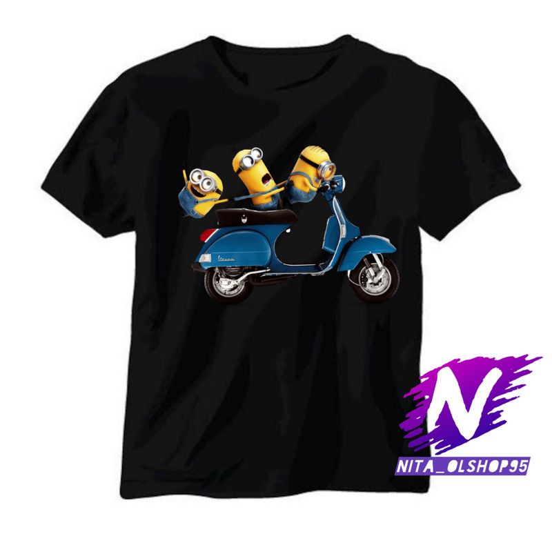 baju anak kaos anak minions vespa