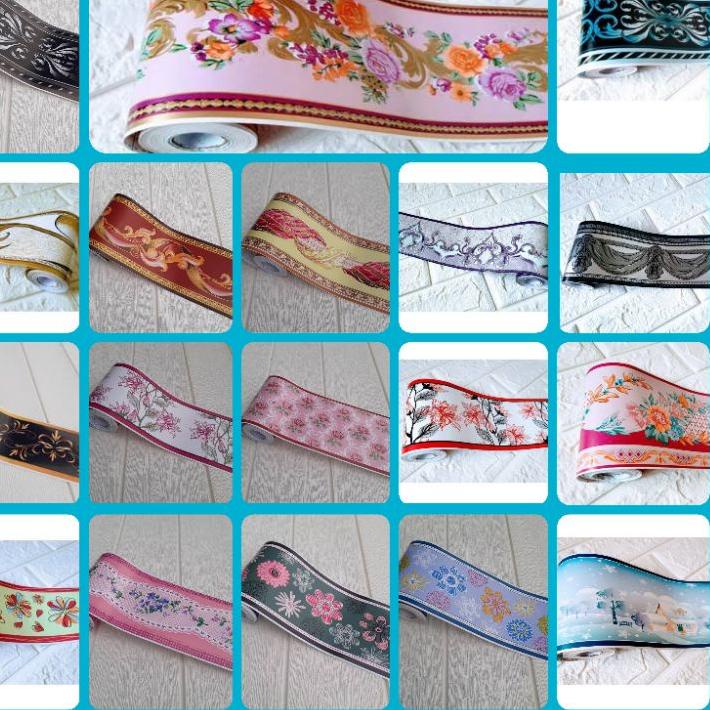 TERMURAH WALLPAPER STICKER BORDIR LIST TEMBOK/BORDER WALLPAPER/BORDER LIST/BORDER