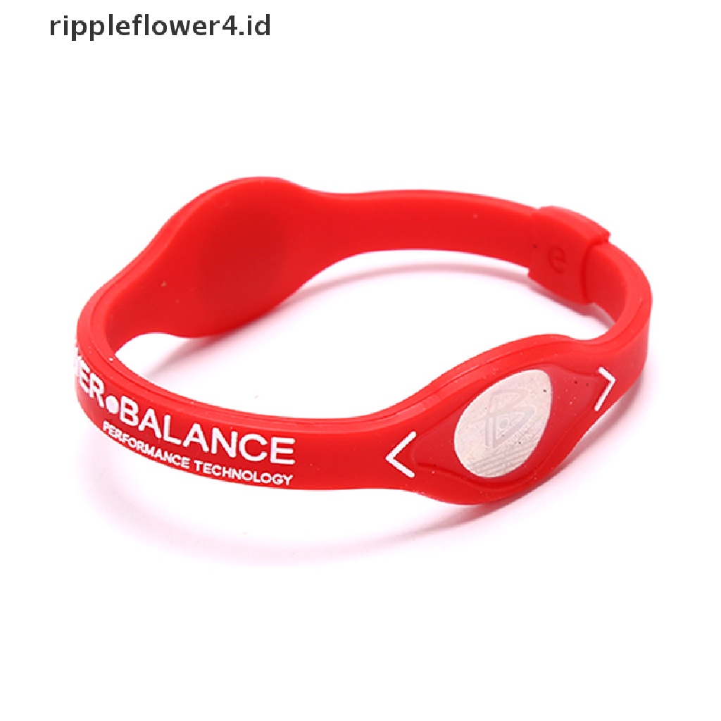 {rippleflower4.id} Power Balance Energy Gelang Kesehatan Untuk Sport Wristbands Ion Silicone Band Gift~