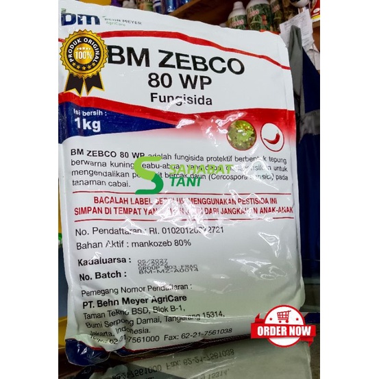 BM ZEBCO 80WP 1KG fungisida untuk mengatasi jamur dan penyebab layu