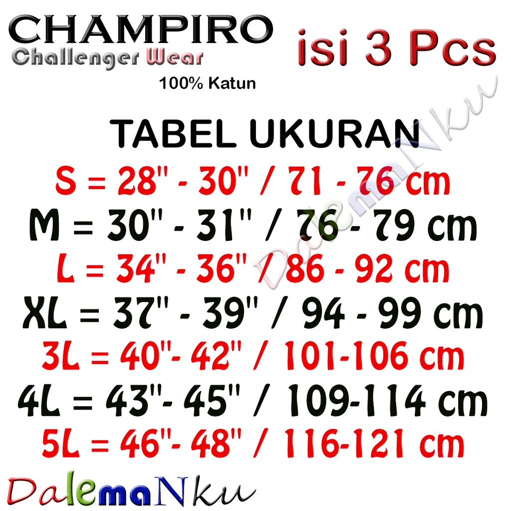 Celana Dalam Pria Champiro Challenger Wear C0363 Original