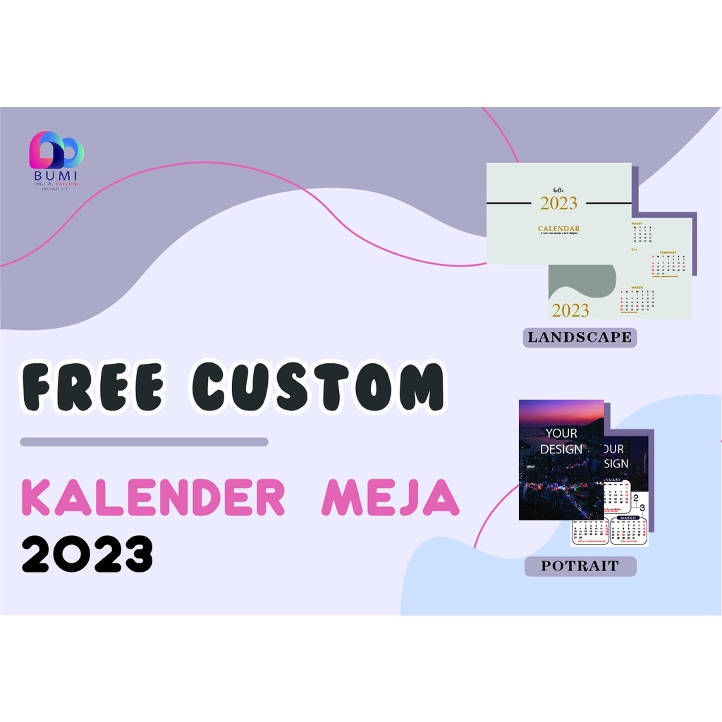 

( FREE CUSTOM ) KALENDER MEJA / DESK CALENDAR 2023