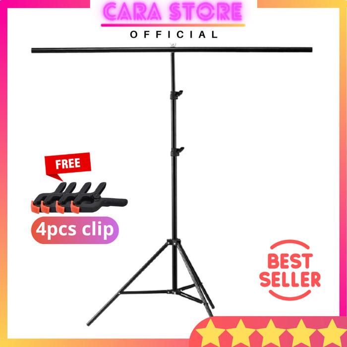 Bracket Stand Backdrop Tiang Braket Green Screen Background T-Shape
