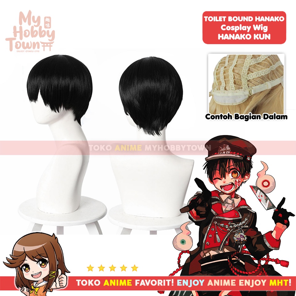 Wig Rambut Palsu Anime Toilet Bound Hanako kun Cosplay