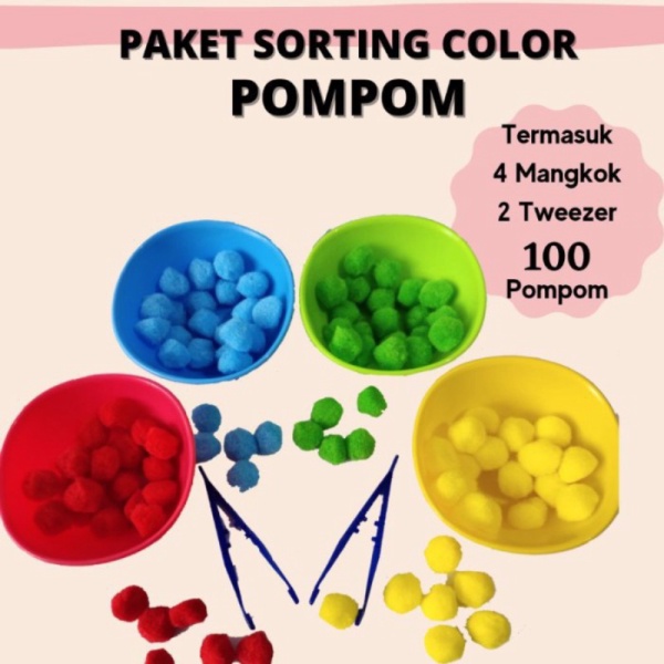 

BALITA MOTORIK MONTENSORI MONTESSORI EDUKASI MAINAN Dijual Limited ANAK SORTING COLOR