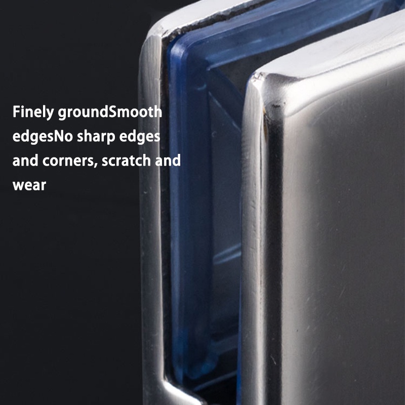 【Stainless Steel】Glass Shelf Clamp Bracket/Penjepit Kaca/Glass Clips Adjustable Wall Mounted/Jepit Kaca Untuk Railing Tangga