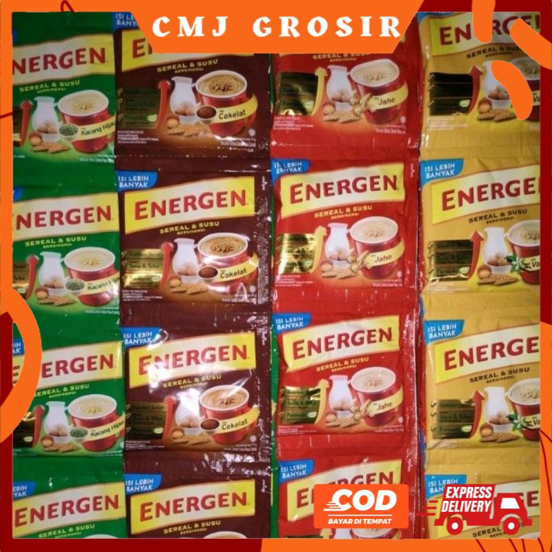 

PROMO ENERGEN SEREAL RENTENG ISI 10 PCS | ENERGEN VANILA | ENERGEN COKELAT | ENERGEN KACANG HIJAU | ENERGEN KURMA | ENERGEN SEREAL SACHET 5 PCS