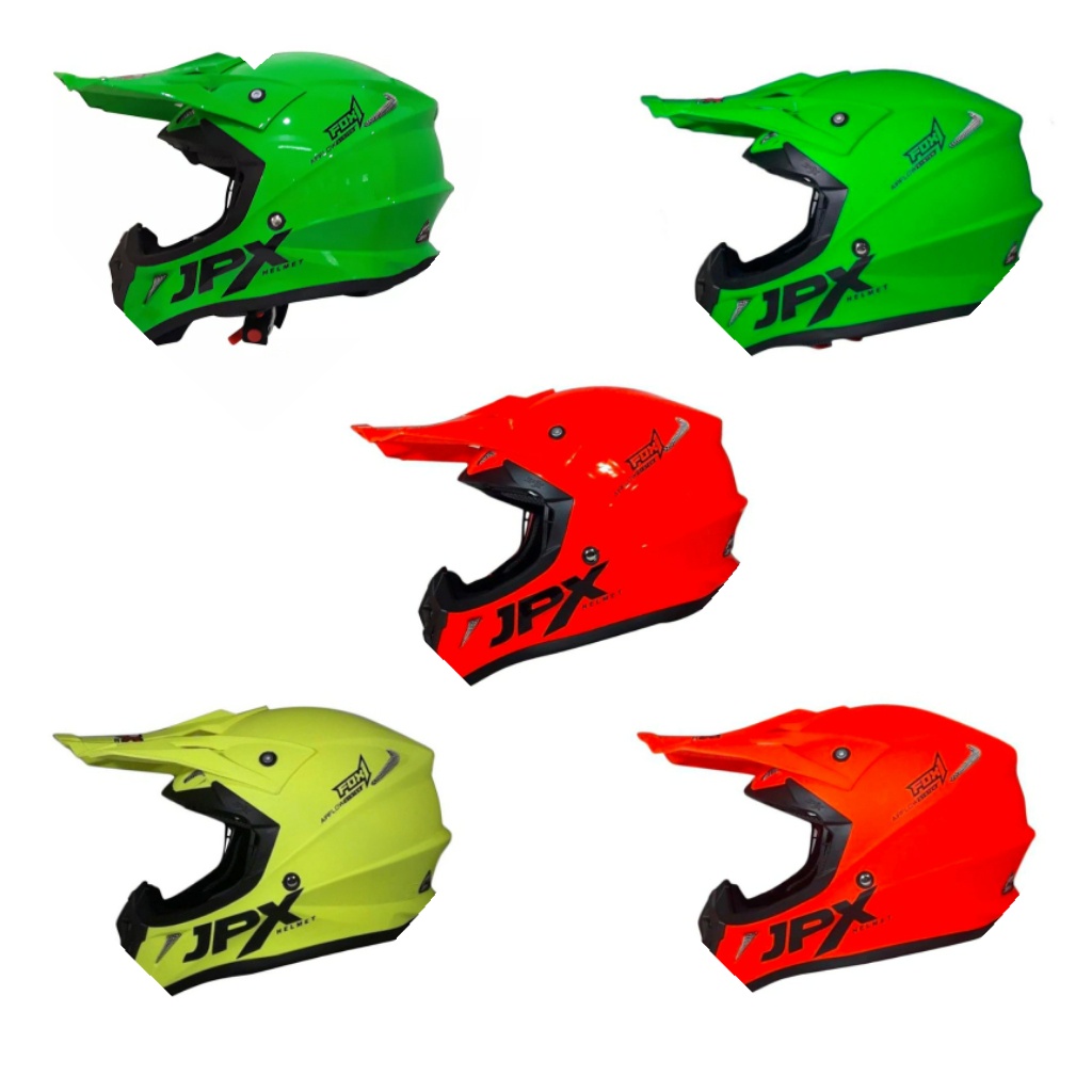 HELM JPX Cross Fox 1 Solid Motocross Helm Full Face