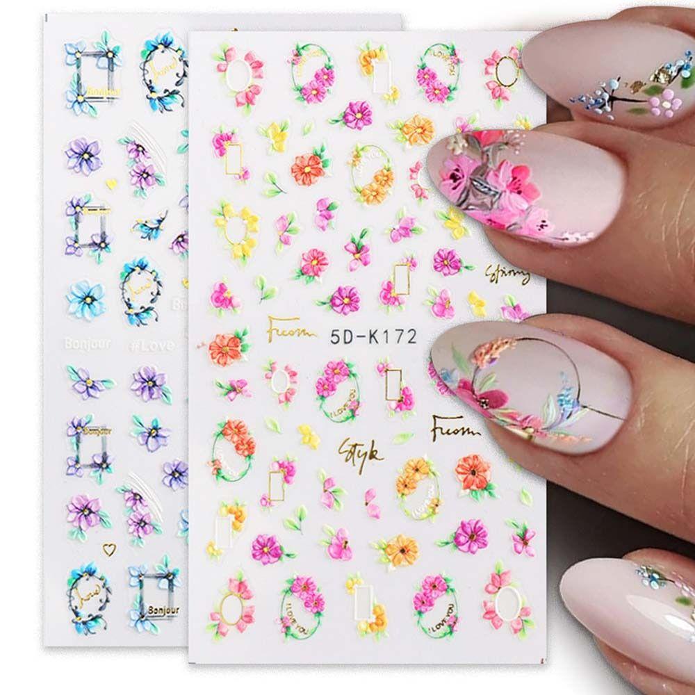 Mxbeauty Musim Gugur Stiker Kuku Fashion Perekat Diri Bronzing Cinta Hati Kupu-Kupu Manikur Aksesoris Nail Art Dekorasi