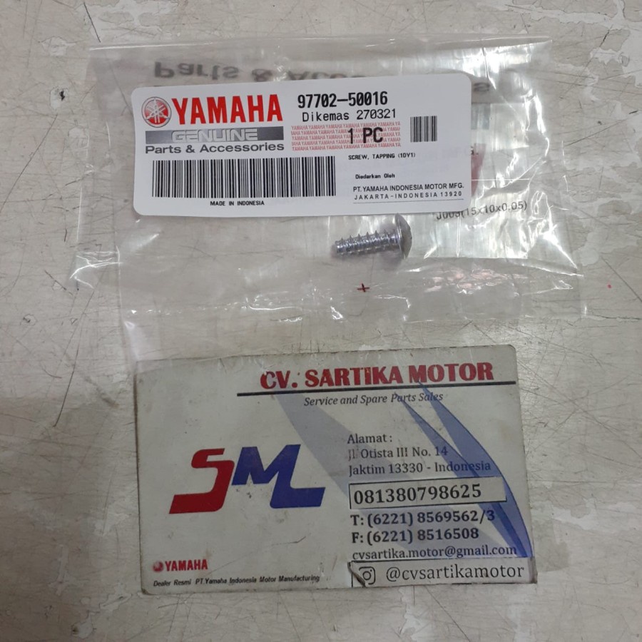 Baut Cover Body Belakang NMAX / SCREW, TAPPING (1DY1) / 97702-50016