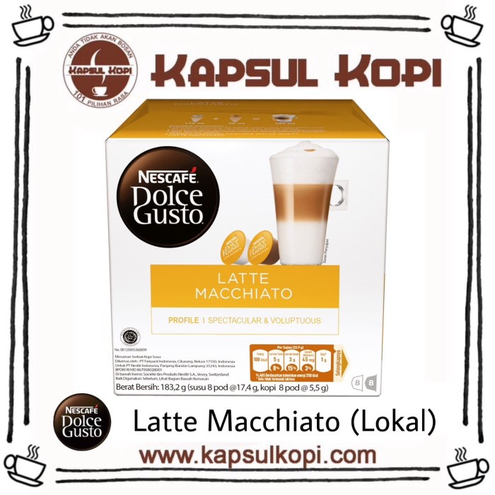 

Latte Macchiato Kapsul Kopi Nescafe Dolce Gusto Ndg Capsule Coffee