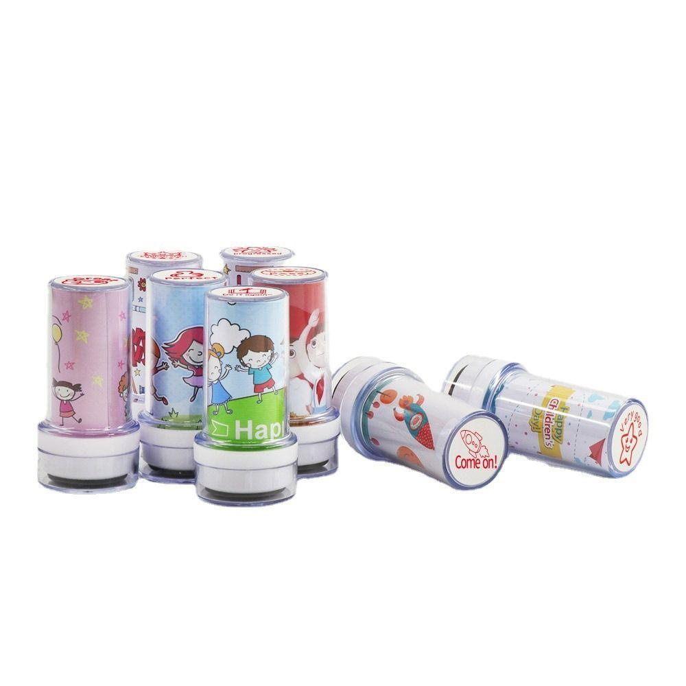 Solighter Commentary stamp Self-ink Perlengkapan Kantor &amp; Sekolah Bab Fotosensitif Perangko Mainan Anak Scrapbooking Stamper Anak Segel Mengajar Cap