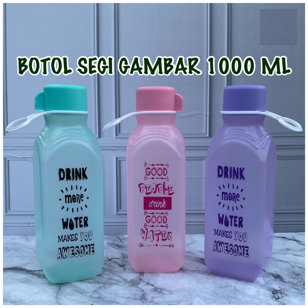 Rizkyonline88 Botol minum segi gambar ukuran 1000ML BOSI008