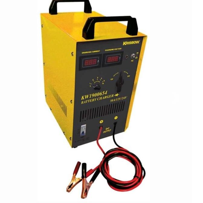 KRISBOW Pengisi Batrai Aki BATTERY CHARGER 50A 12V/24V ERBC50