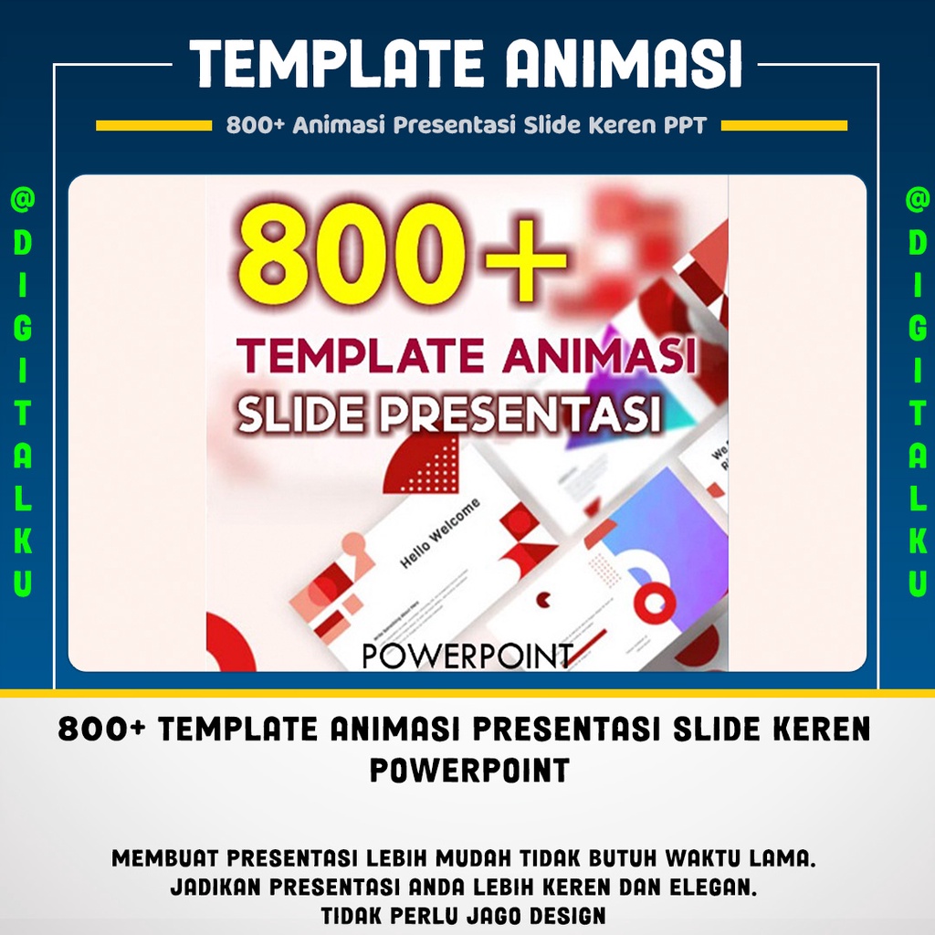 Jual 800+ Template Animasi Presentasi Slide Keren Powerpoint | Shopee