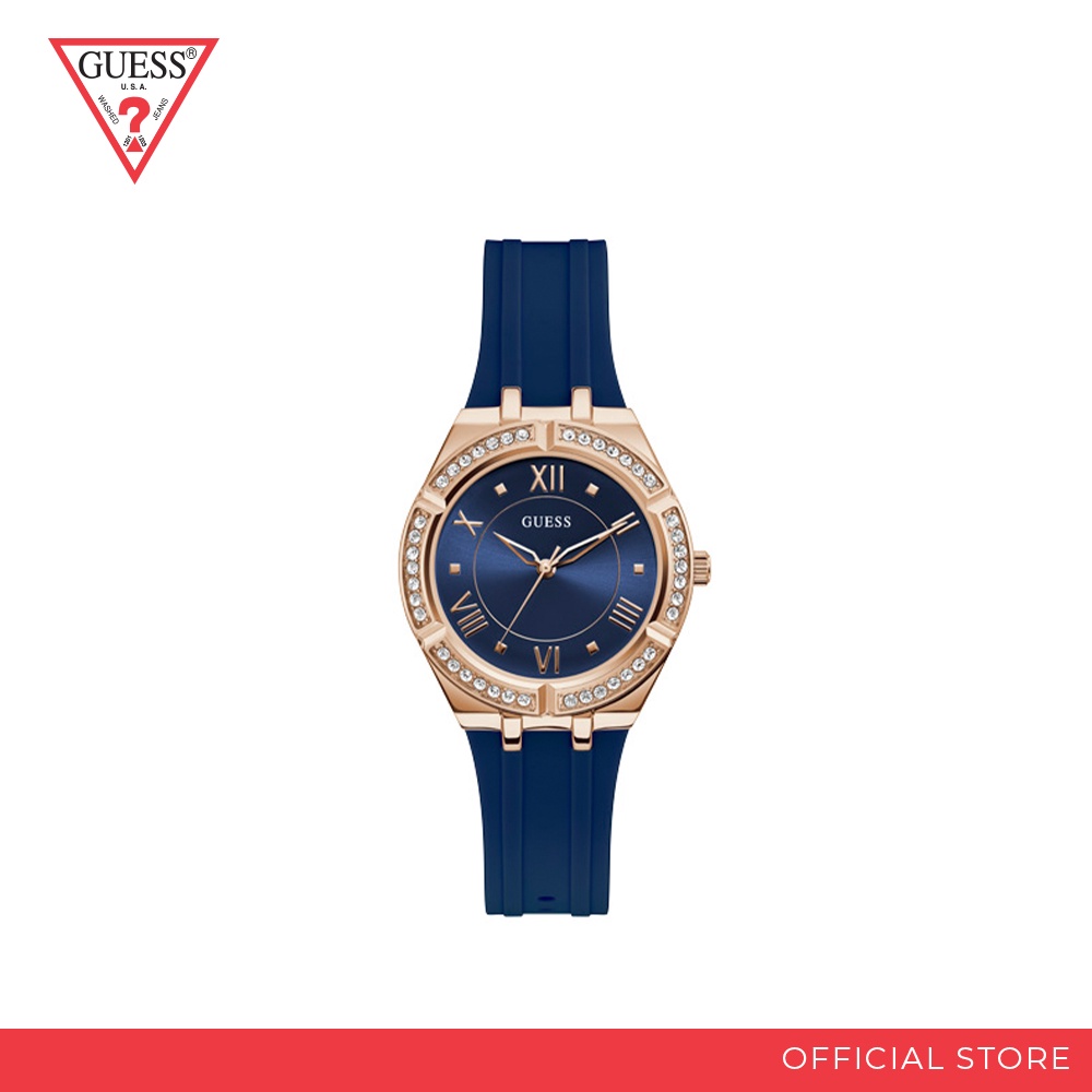 GUESS - Ladies Sport Rose Gold Tone Case Blue Dial Watch