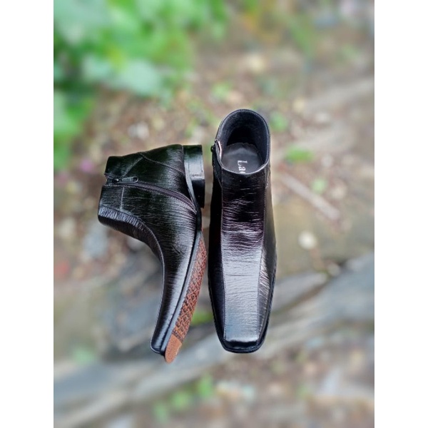 SEPATU PANTOFEL TINGGI KULIT ASLI SEPATU KERJA KANTOR  PRIA PORMAL SEPATU TERLARIS