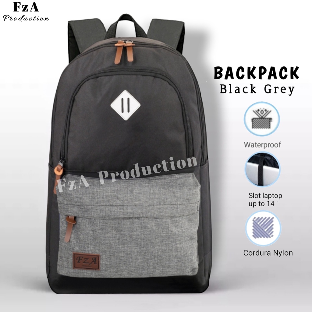 Tas Ransel Punggung Distro Casual Pria Wanita / Tas Ransel Laptop Backpack Sekolah Original - FzA